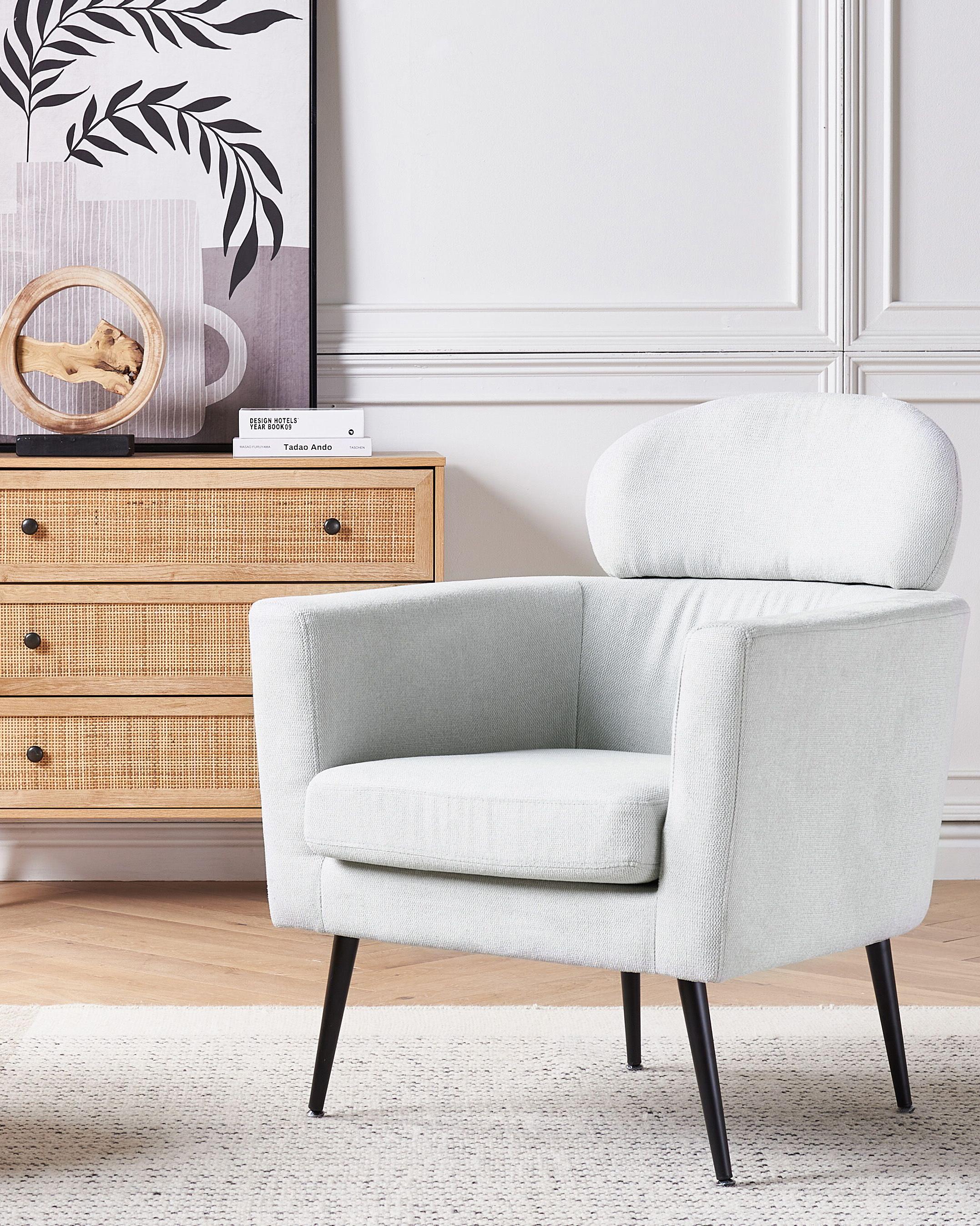 Fauteuil SOBY Stof Lichtgrijs