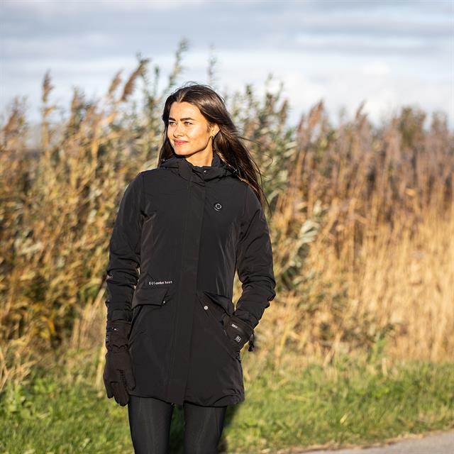 Paardrijhandschoenen HKM Keep Warm Style Heating Zwart