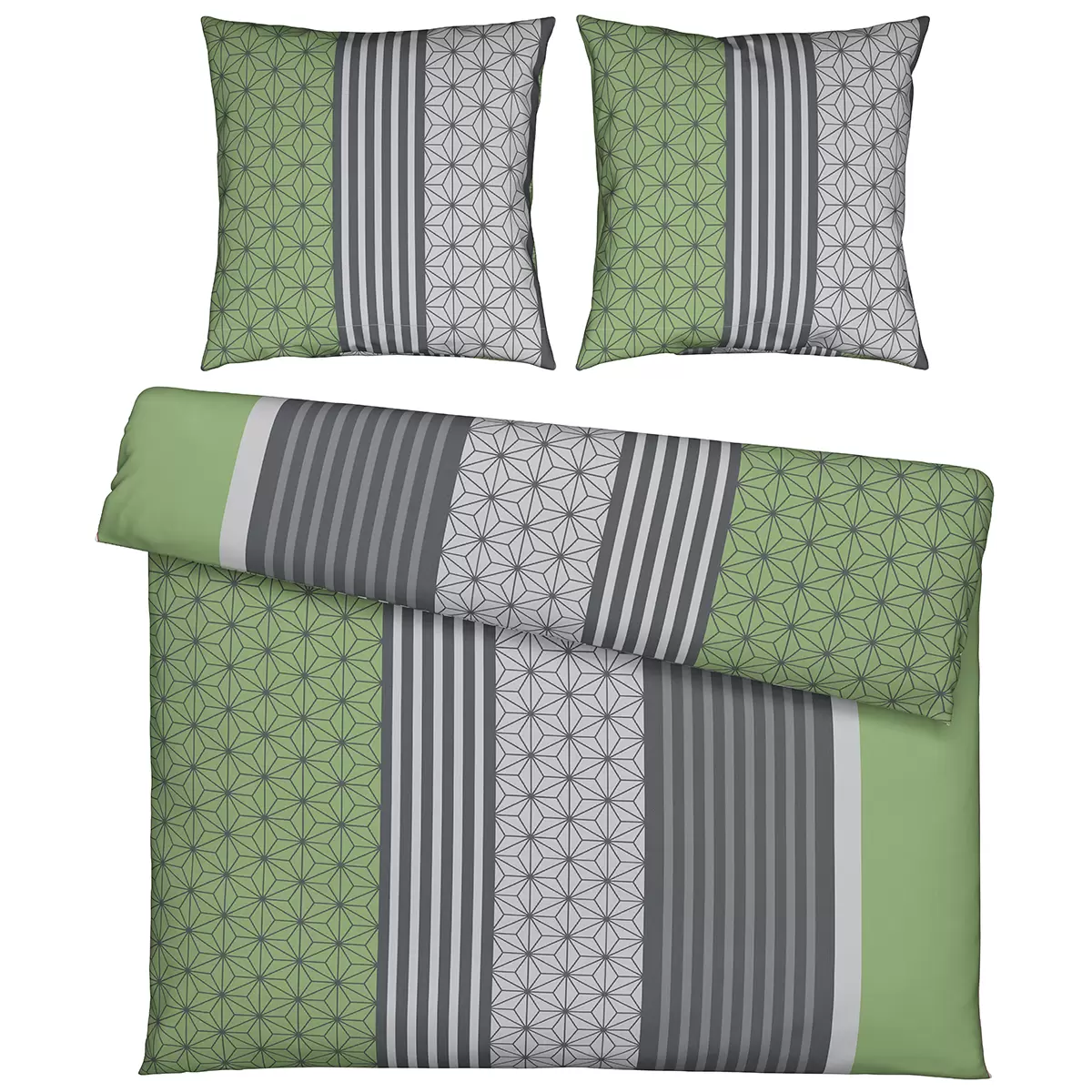 Bettwäsche-Set Anni Best Price grün,grau