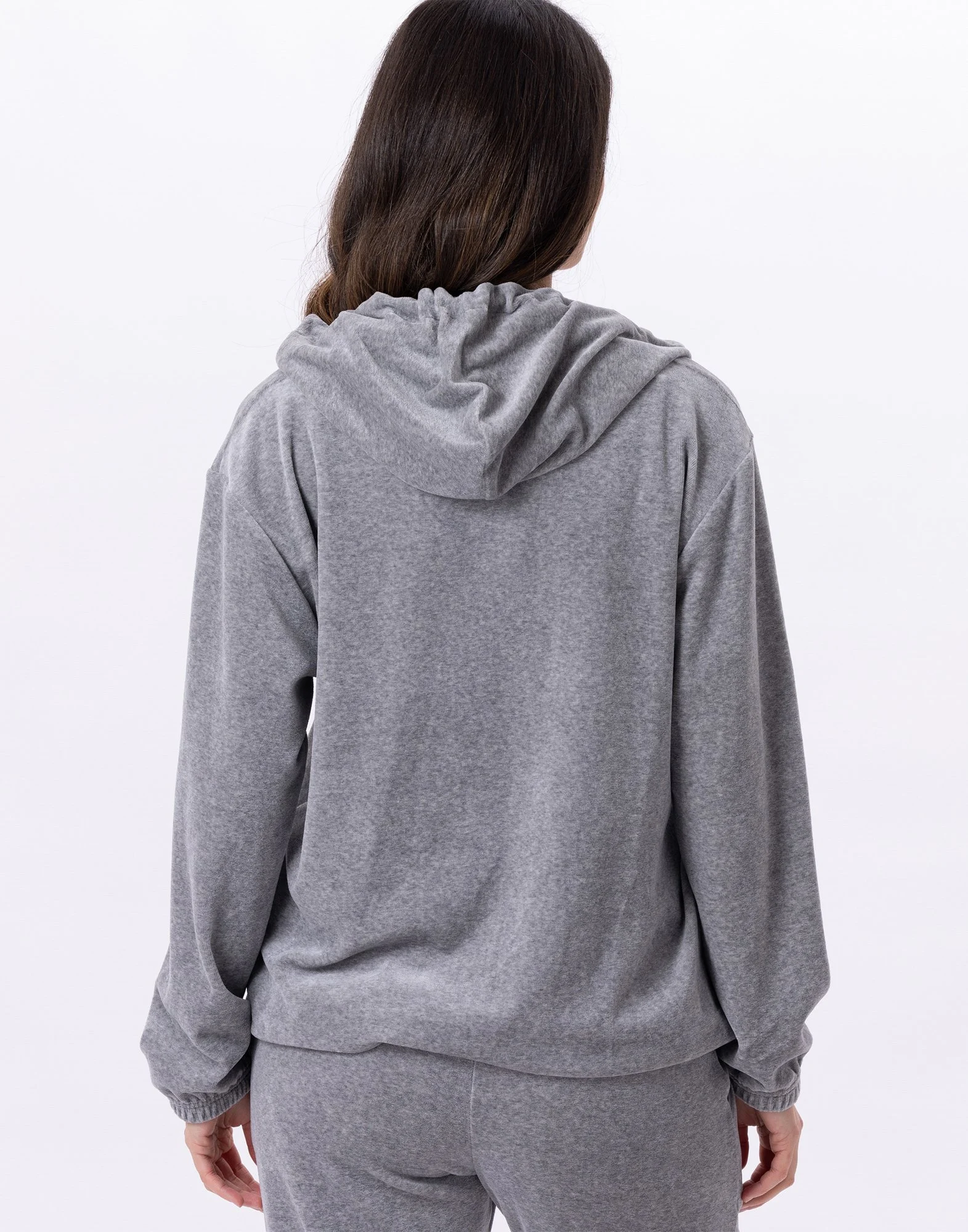 VELVET 870 - Veste zippée en velours | Gris
