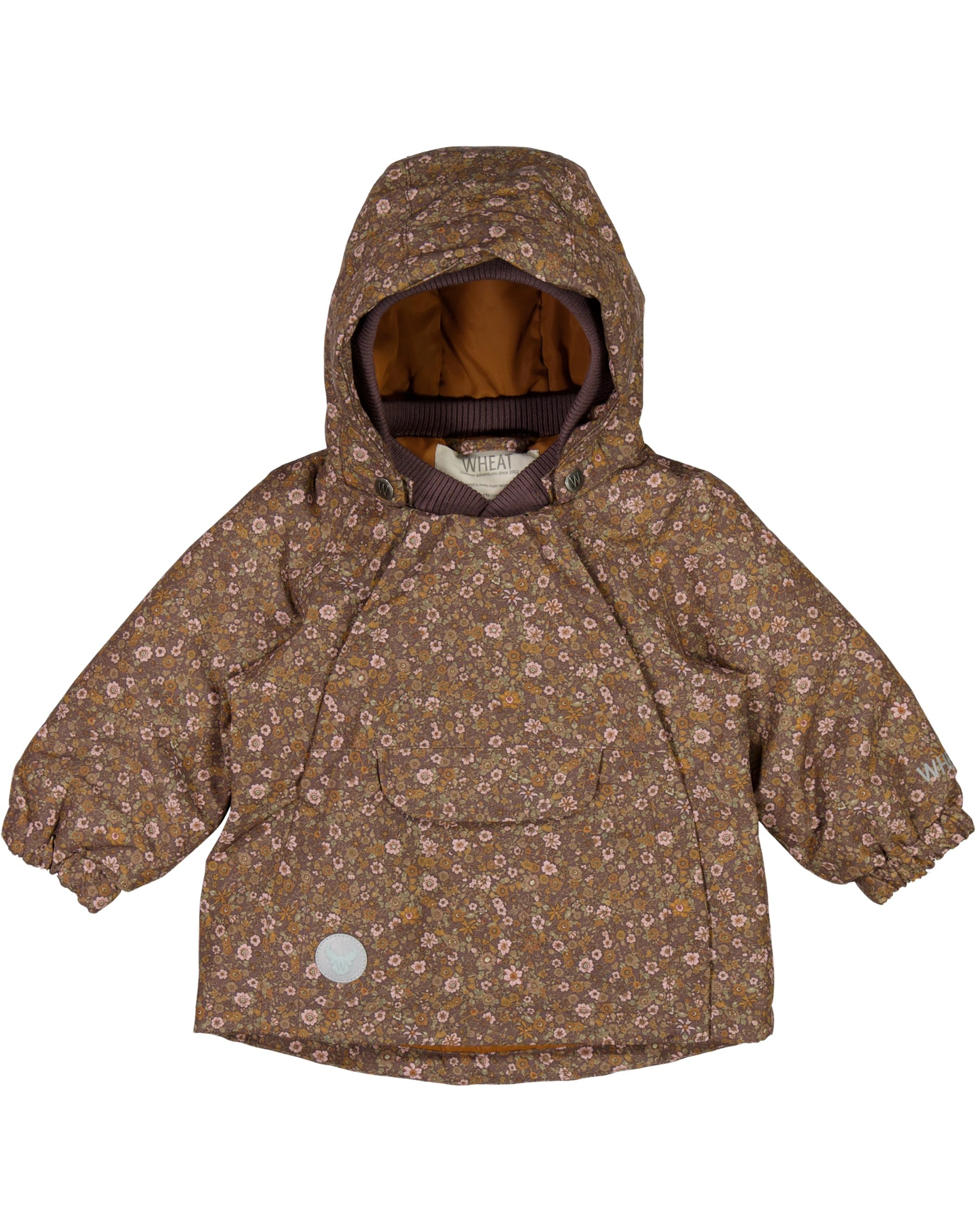 Funktions-Winterjacke SASCHA TECH FLOWERS in eggplant