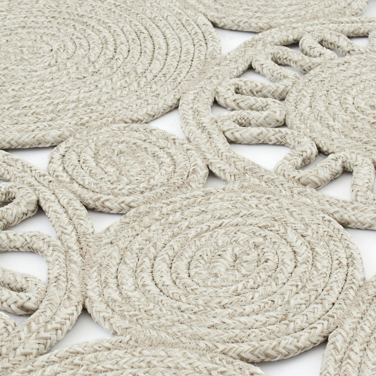 Nazar Rugs Tapis LIMA 4501 fait main gris - 150x150 cm