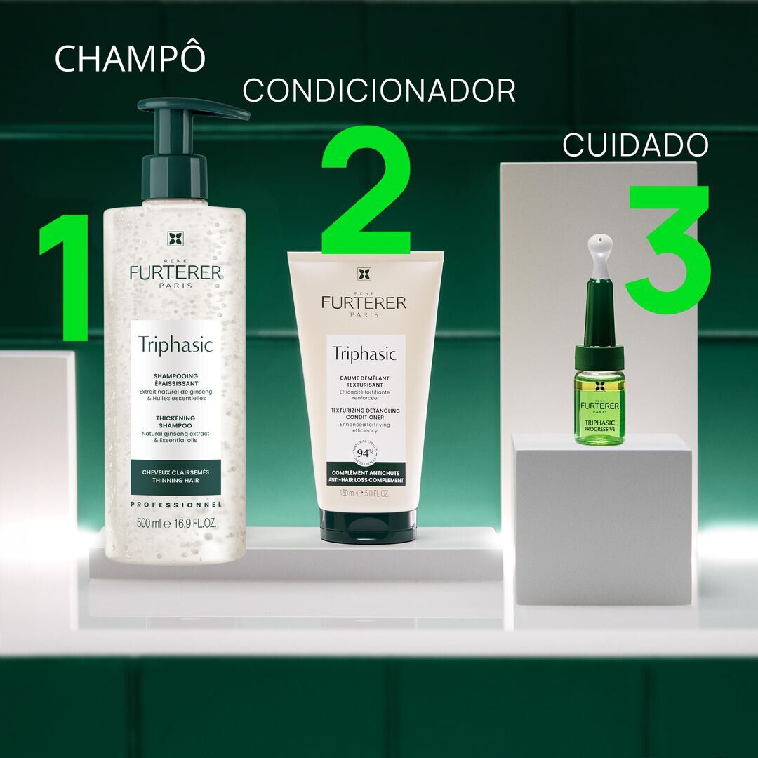 RENE FURTERER  Triphasic Champô Queda de Cabelo com Óleos Essenciais - 500ml