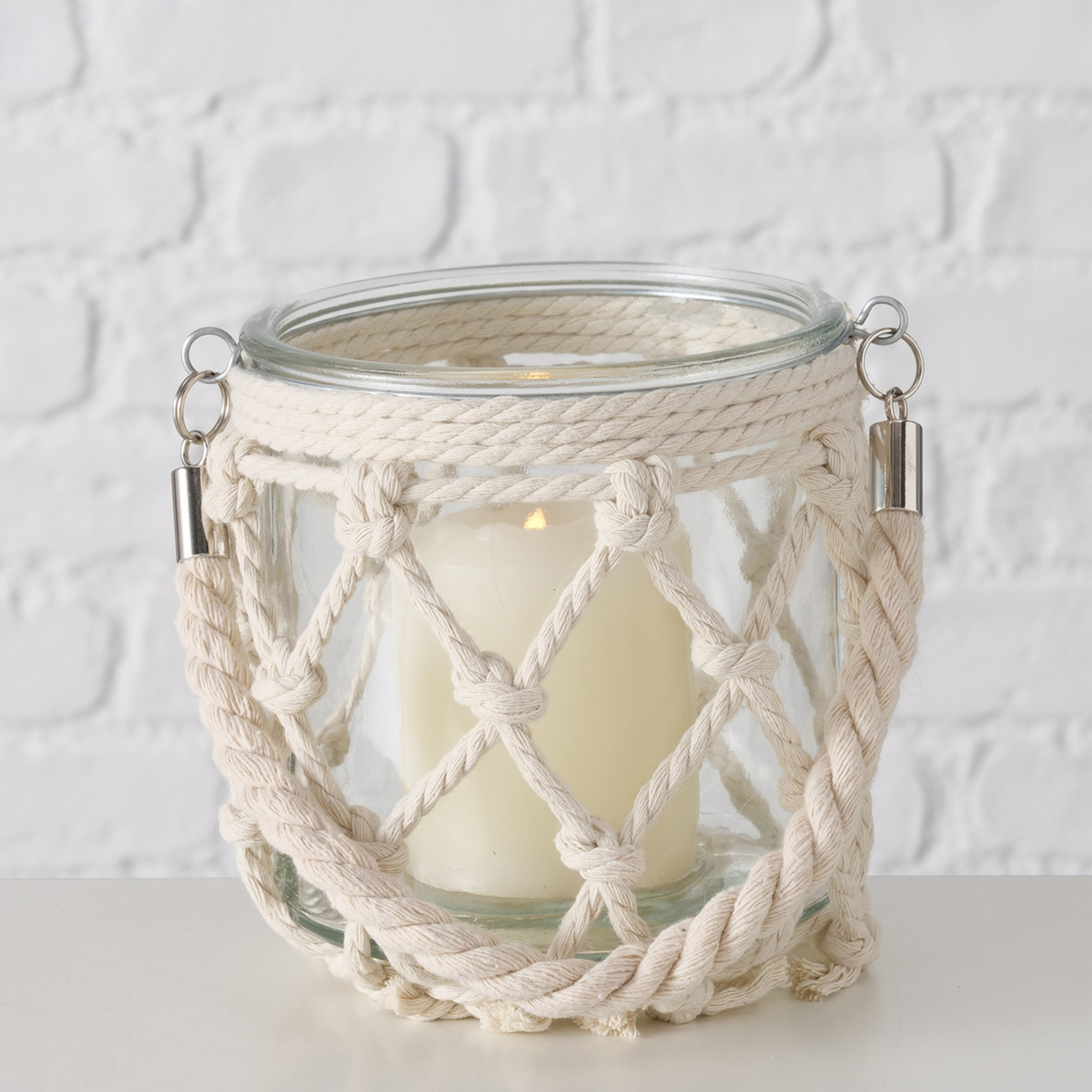 Windlicht - cremeweiß - Ø 14 cm