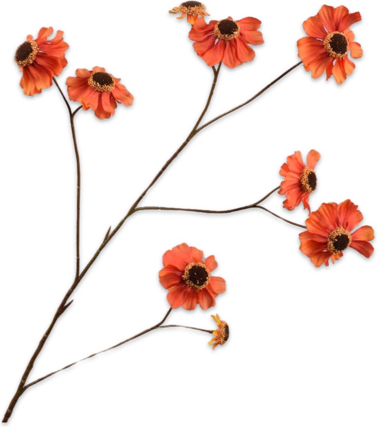 Silk-ka kunstbloem Zonnehoed oranje 101 cm