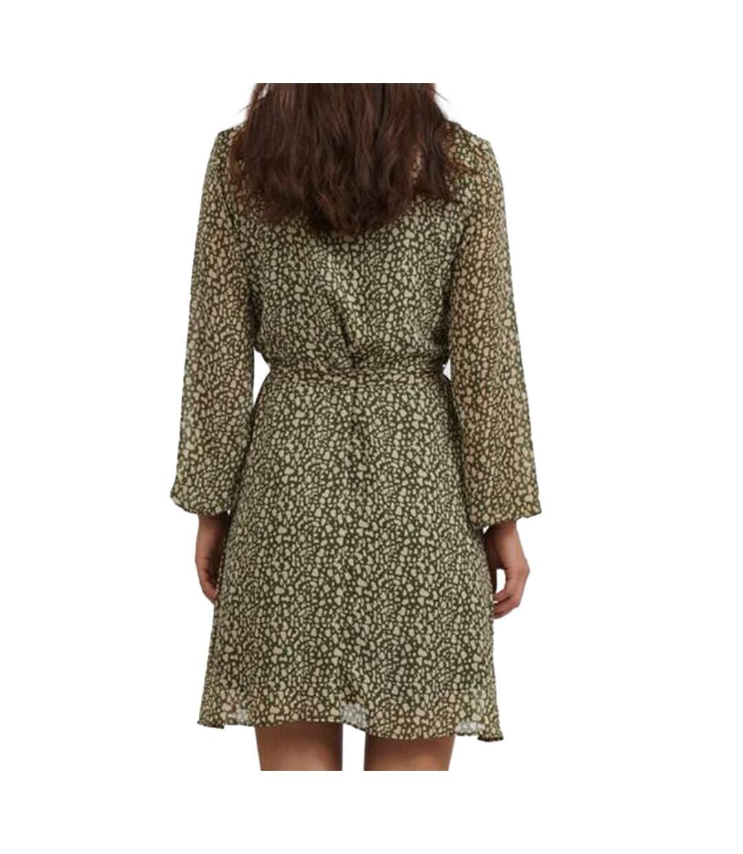 Robe Imprimée Kaki Femme Vila Viadeline