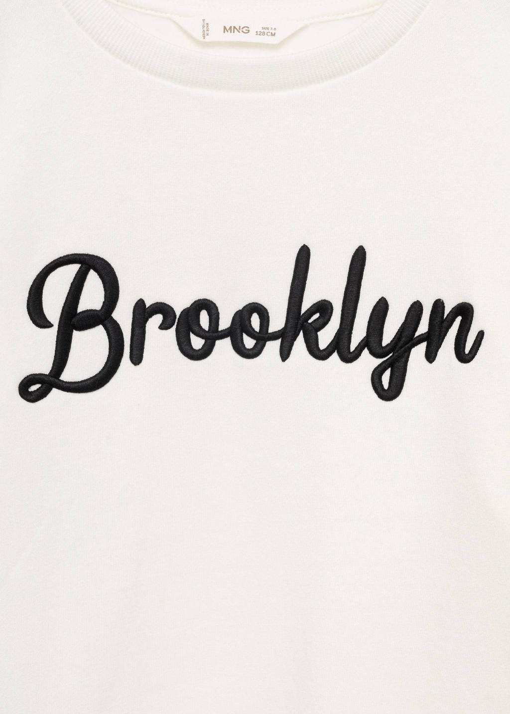 sweater met tekst naturel wit