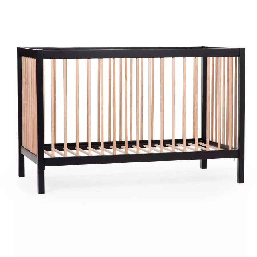 CHILDHOME Babybett 97 schwarz natur