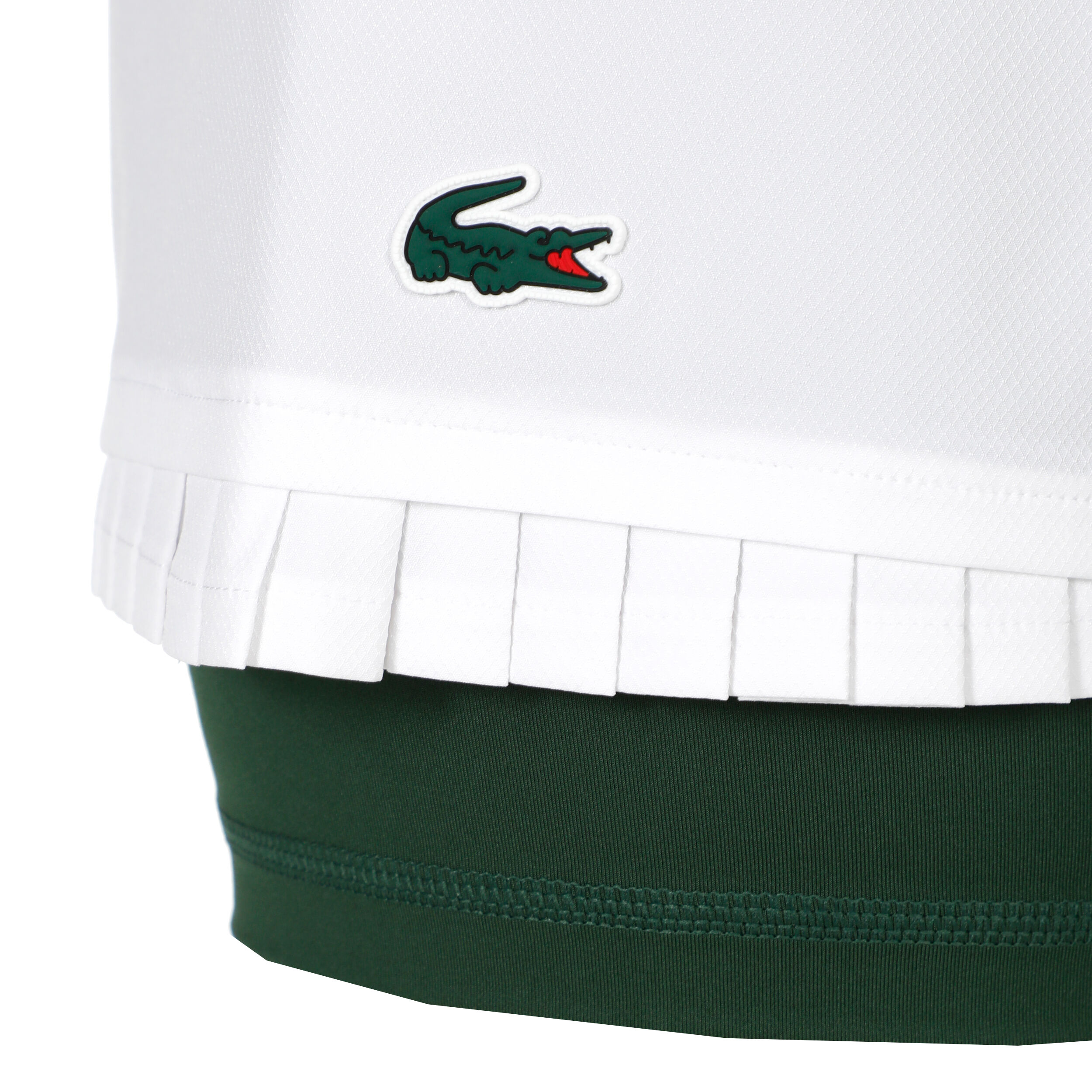 Lacoste Shorts Femmes - Blanc , Vert Foncé