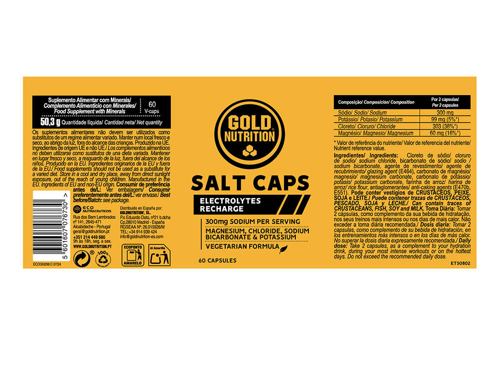 SUPLEMENTO GOLDNUTRITION SAL CAPS 60 VCAPS