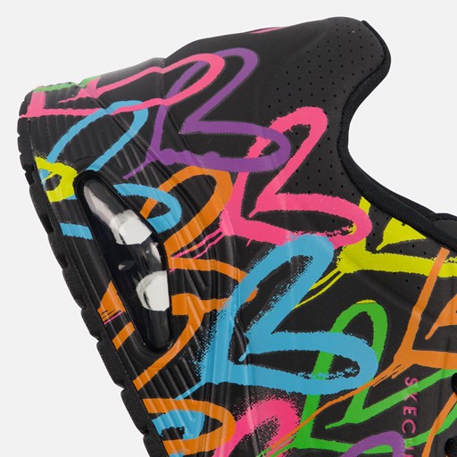 Skechers Uno Highlight Love Sneakers zwart