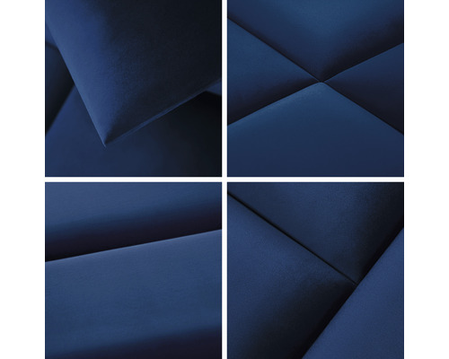 Wandkussen Riviera, donkerblauw, fluweellook, 30 x 60 cm