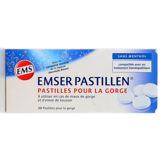 Pastilles Emser - Mal de gorge, voix enrouée