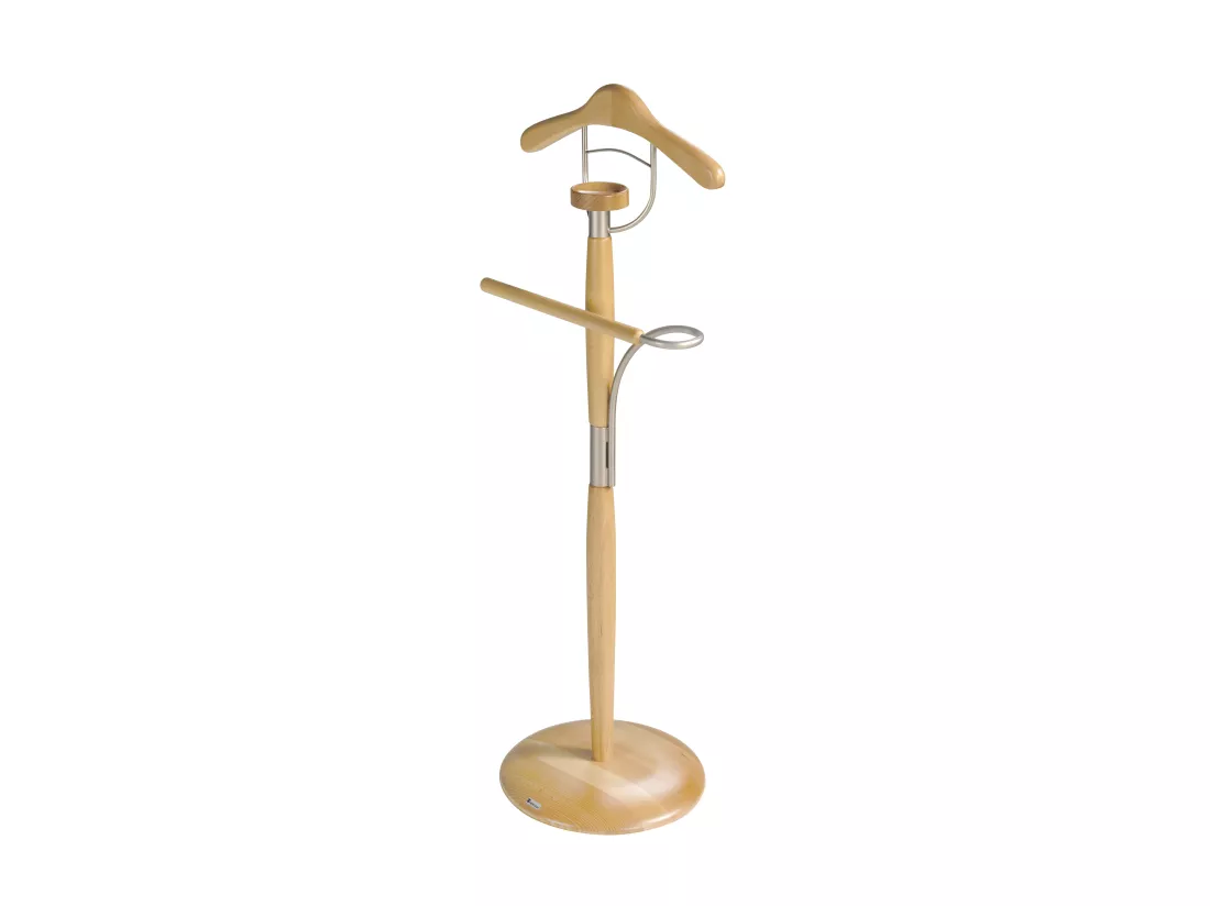 Valet de nuit - H110cm x L45cm x P32cm - hêtre massif naturel - Milano