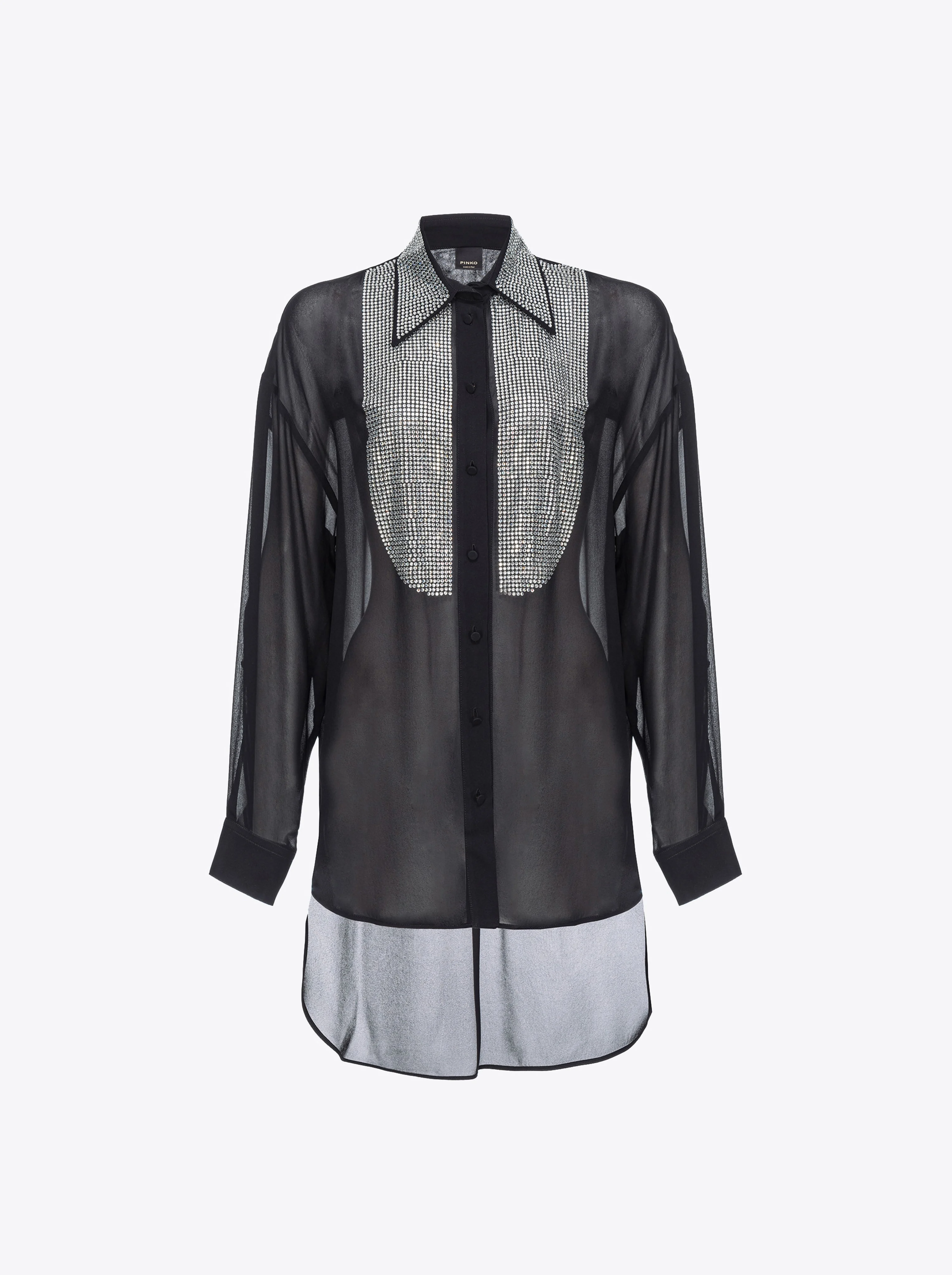 Chemise à strass | Noir