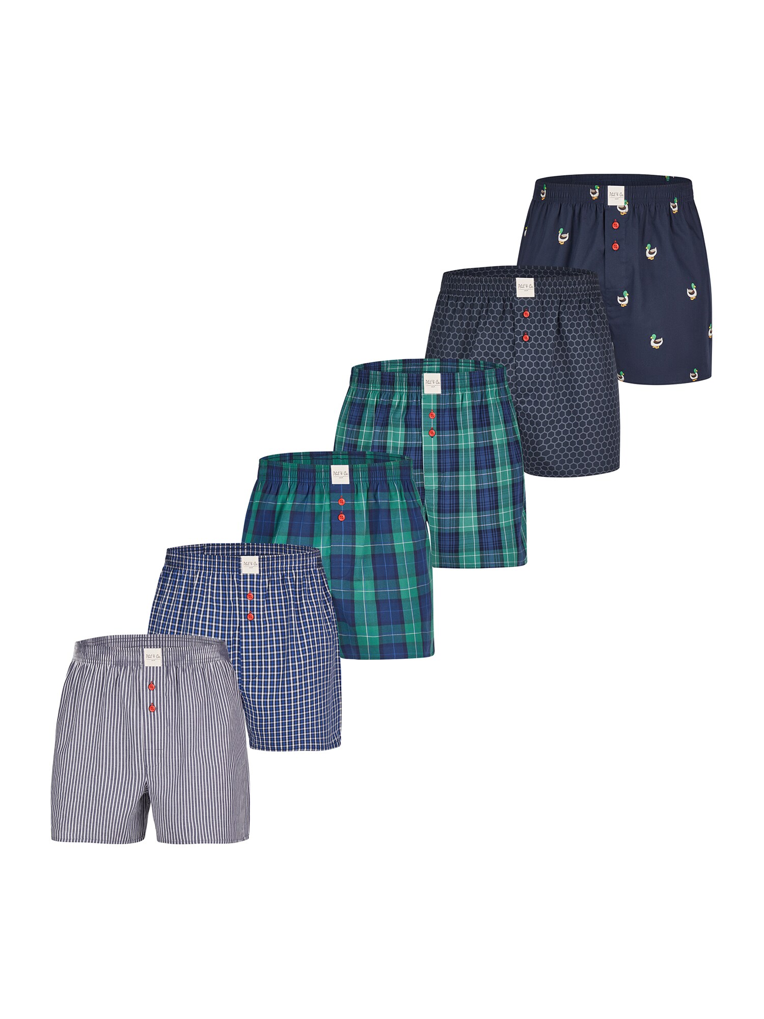 Phil & Co. Berlin Herren Boxer Classic Sets 6er Pack