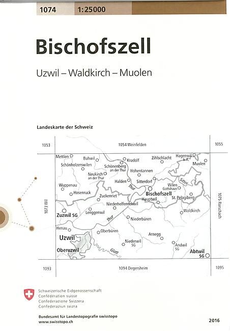BUNDESAMT - 1074 BISCHOFSZELL ECHELLE 1 25 000