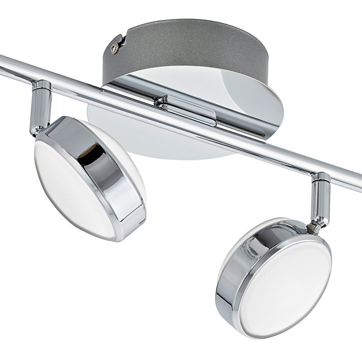 Réglette spot LED intégrée Salto IP20 24,5W 2560lm blanc chaud L.76 x l.13 x H.18cm Eglo chrome