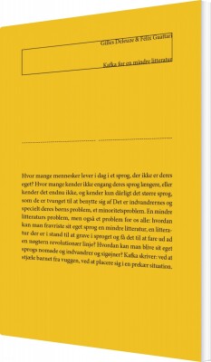 Kafka For En Mindre Litteratur - Gilles Deleuze - Bog