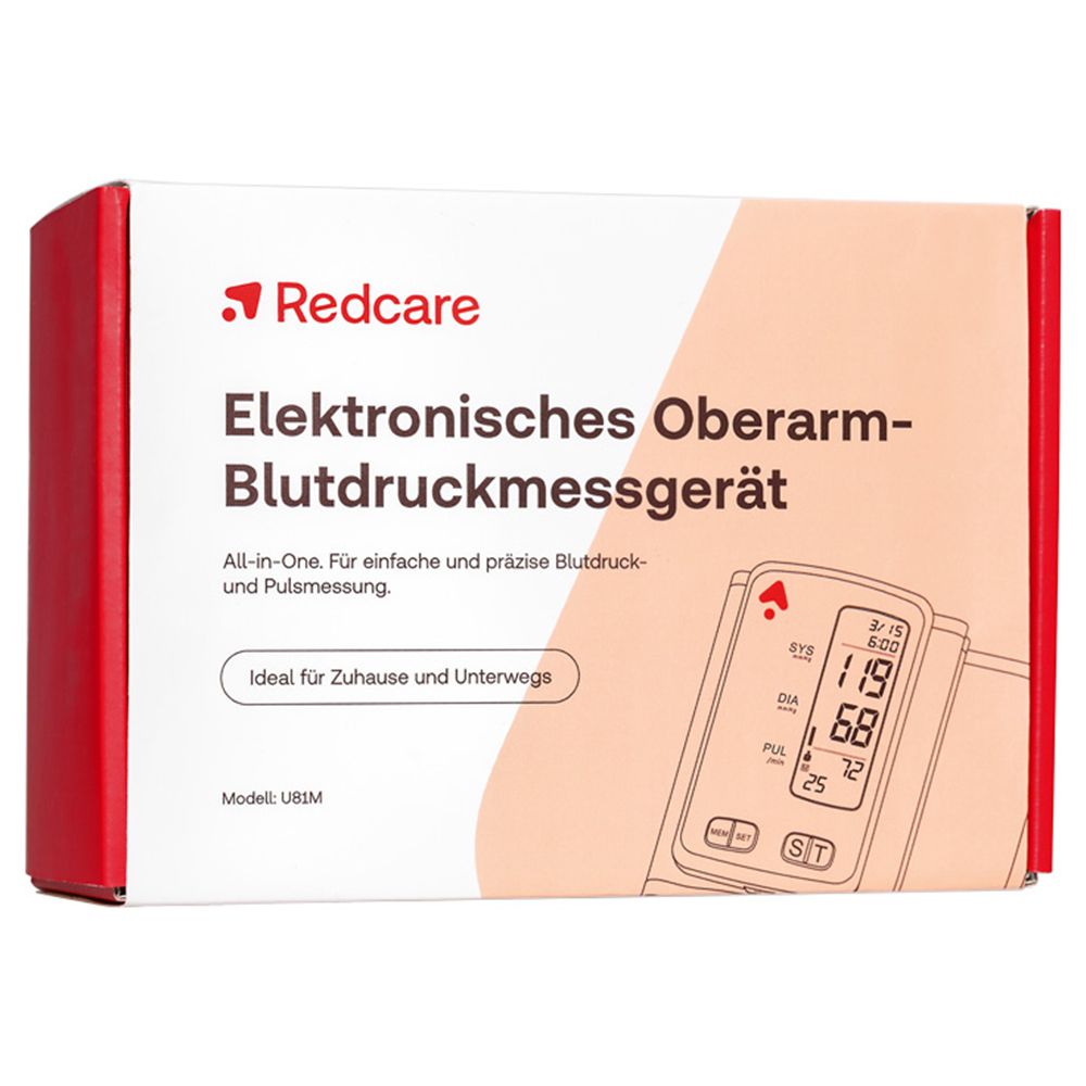 Redcare Blutdruckmessgerät für eine präzise Blutdruck- und Pulsmessung