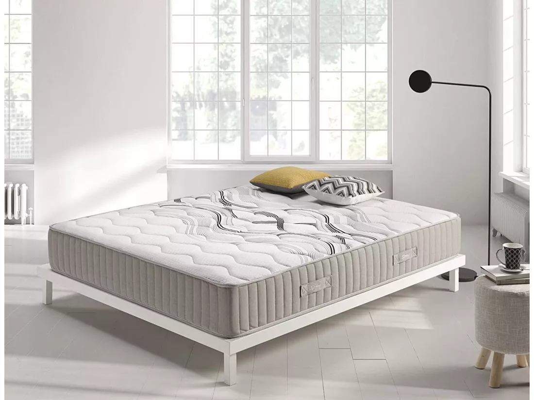 Matelas 180x200 visco spring | ressorts ensachés et mousse hr haute densité | epaisseur 26 cm | 11 zones de confort - système multicouche