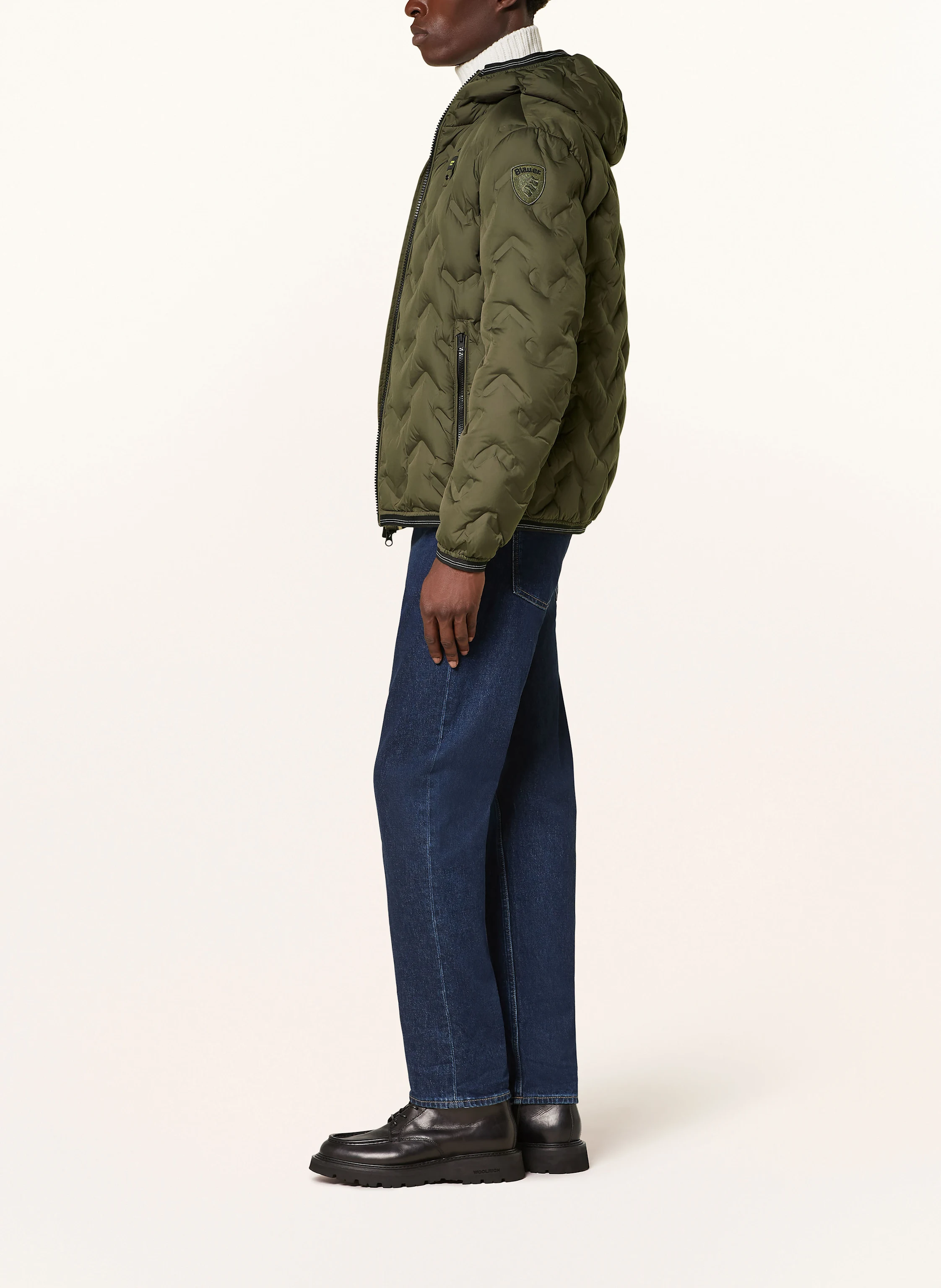 Blauer Lightweight-Daunenjacke