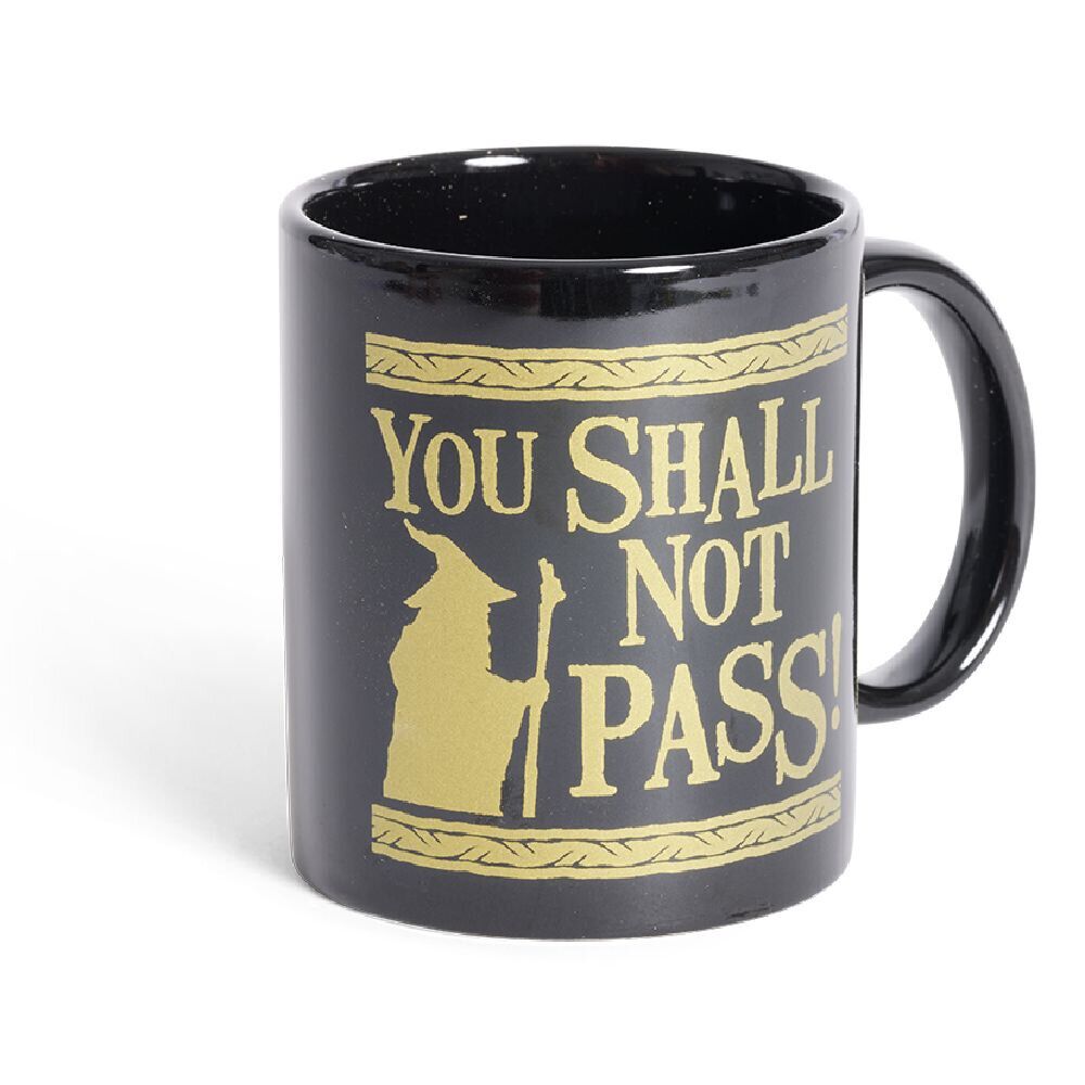 Mug Le Seigneur des Anneaux Vous ne passerez pas noir et doré 315ml