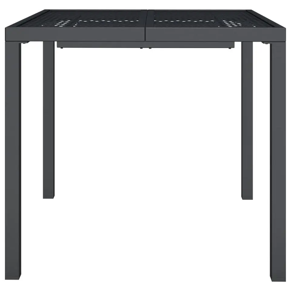 vidaXL - Tuintafel - Antraciet - Staal - 80 x 80 x 72 cm