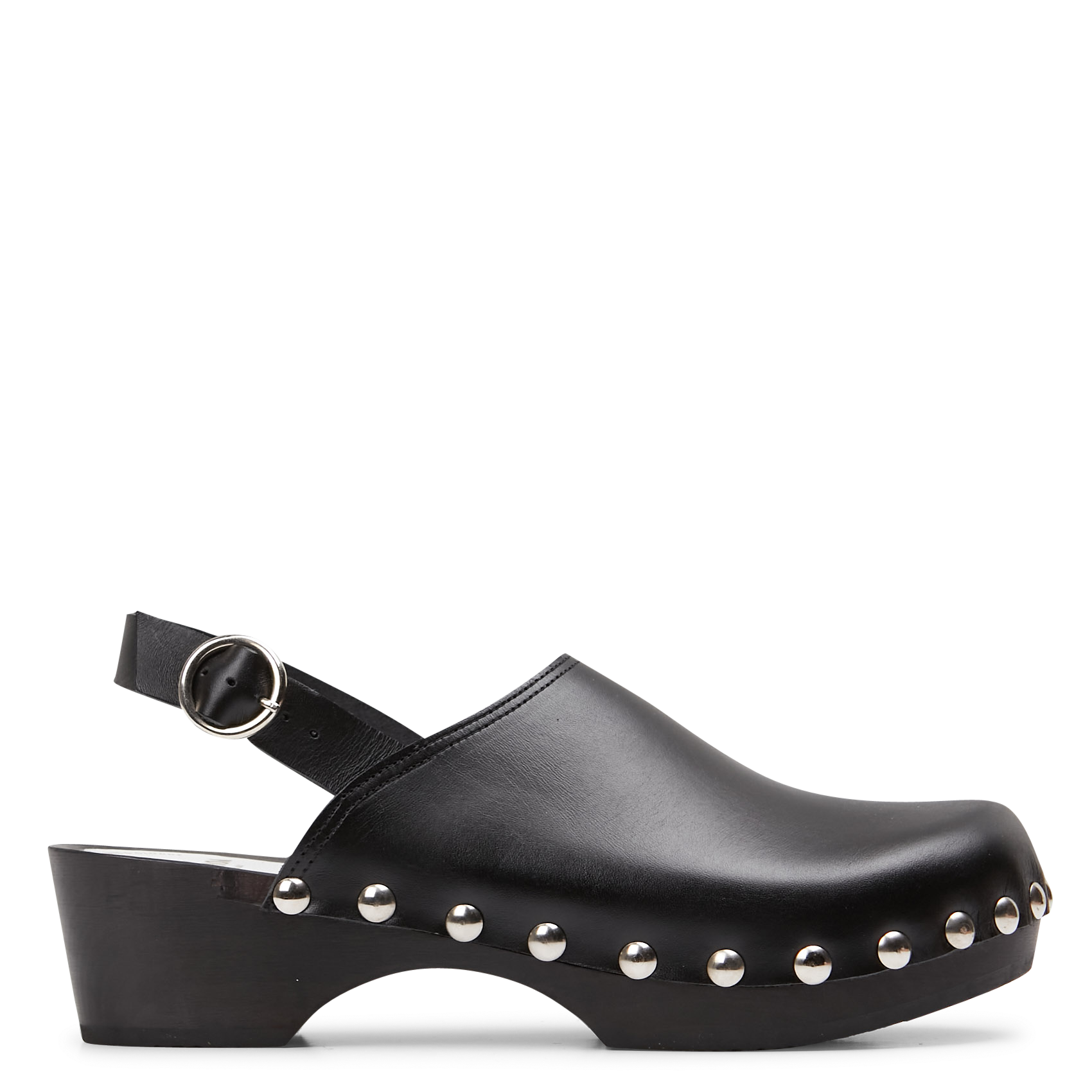 YORK - Sabots en cuir | Noir