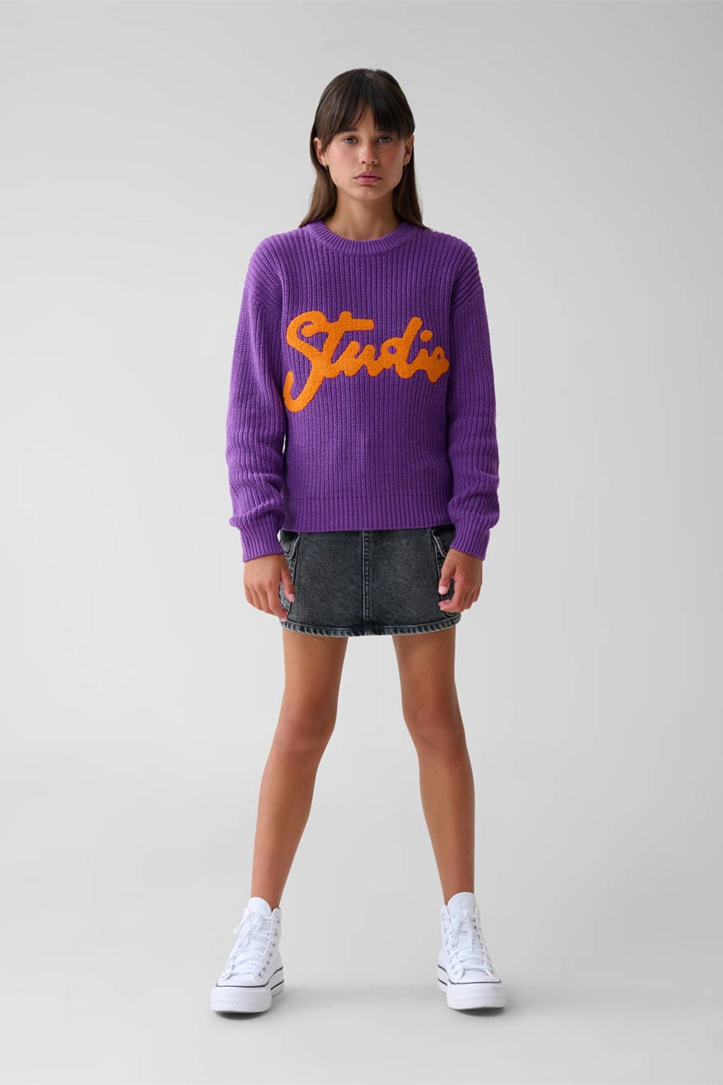 Shoeby gebreide trui paars