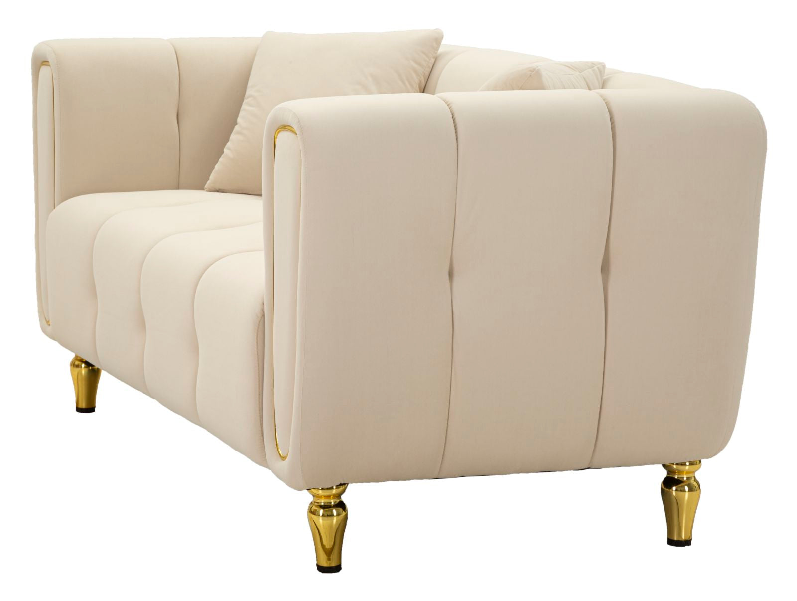 Mauro Ferretti Alma Sofa 2 plaatsen in metaal en fluwelen rÃ¨me