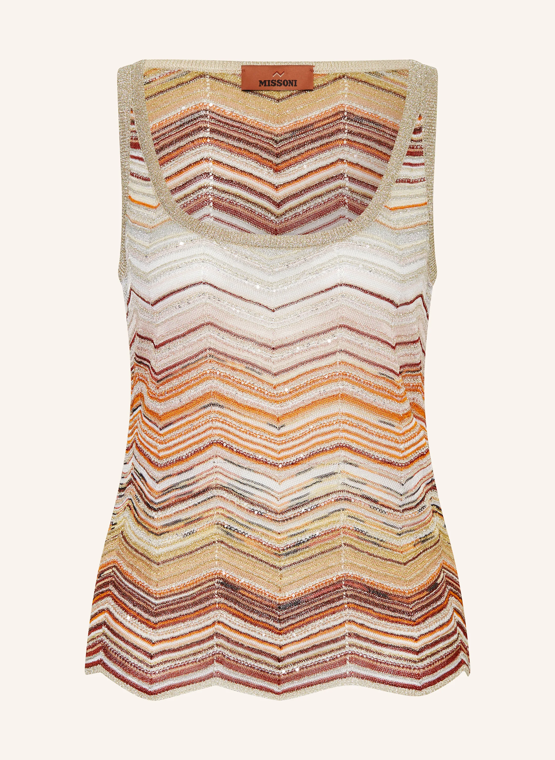 MISSONI Stricktop mit Glitzergarn mit Pailletten