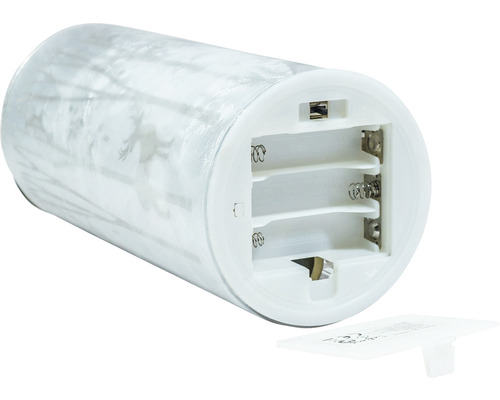 Decoratieve glazen kerstverlichting Lafiora zilver verlicht H 20 cm 10 LED's lichtkleur warm wit