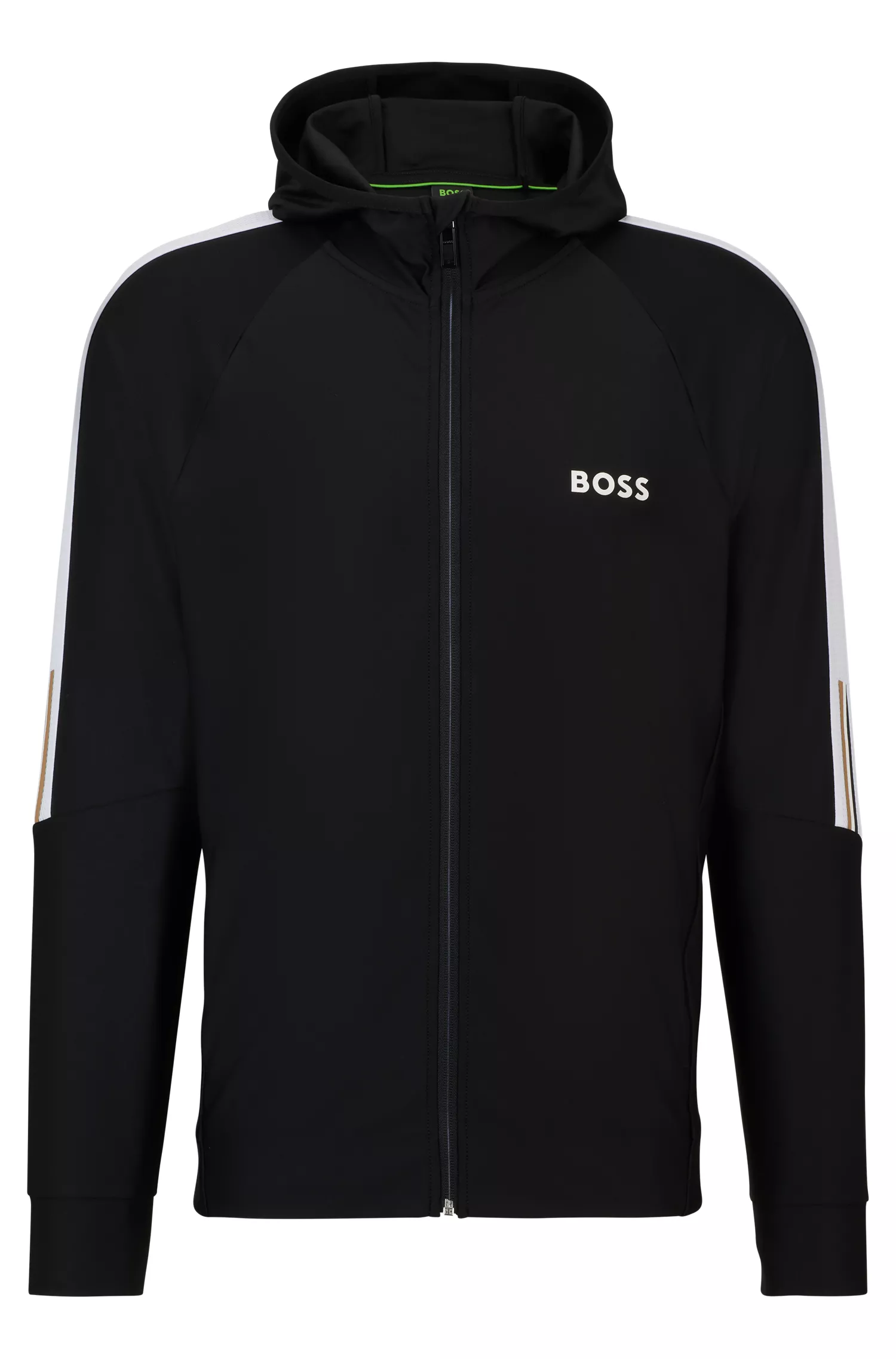 BOSS Green - BOSS x MATTEO BERRETTINI Moletom com zíper e modelagem regular com estampa de listras exclusivas.