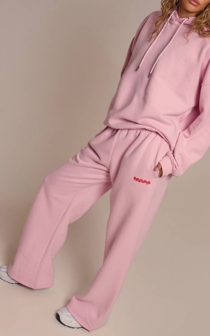 Rose Jogging À Taille Fine Avec Imprimé Synthétiqueff Plt Studio