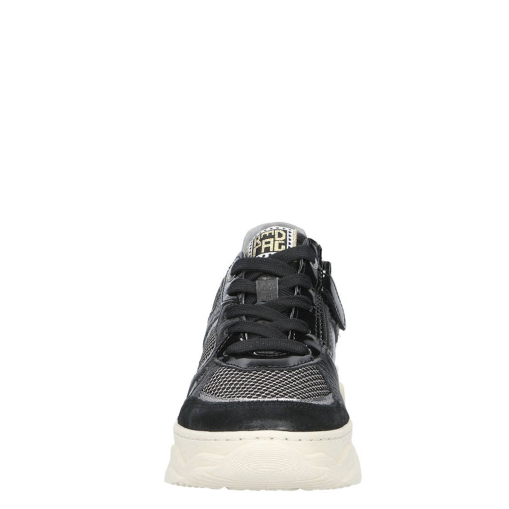 Red Rag leren sneakers zwart