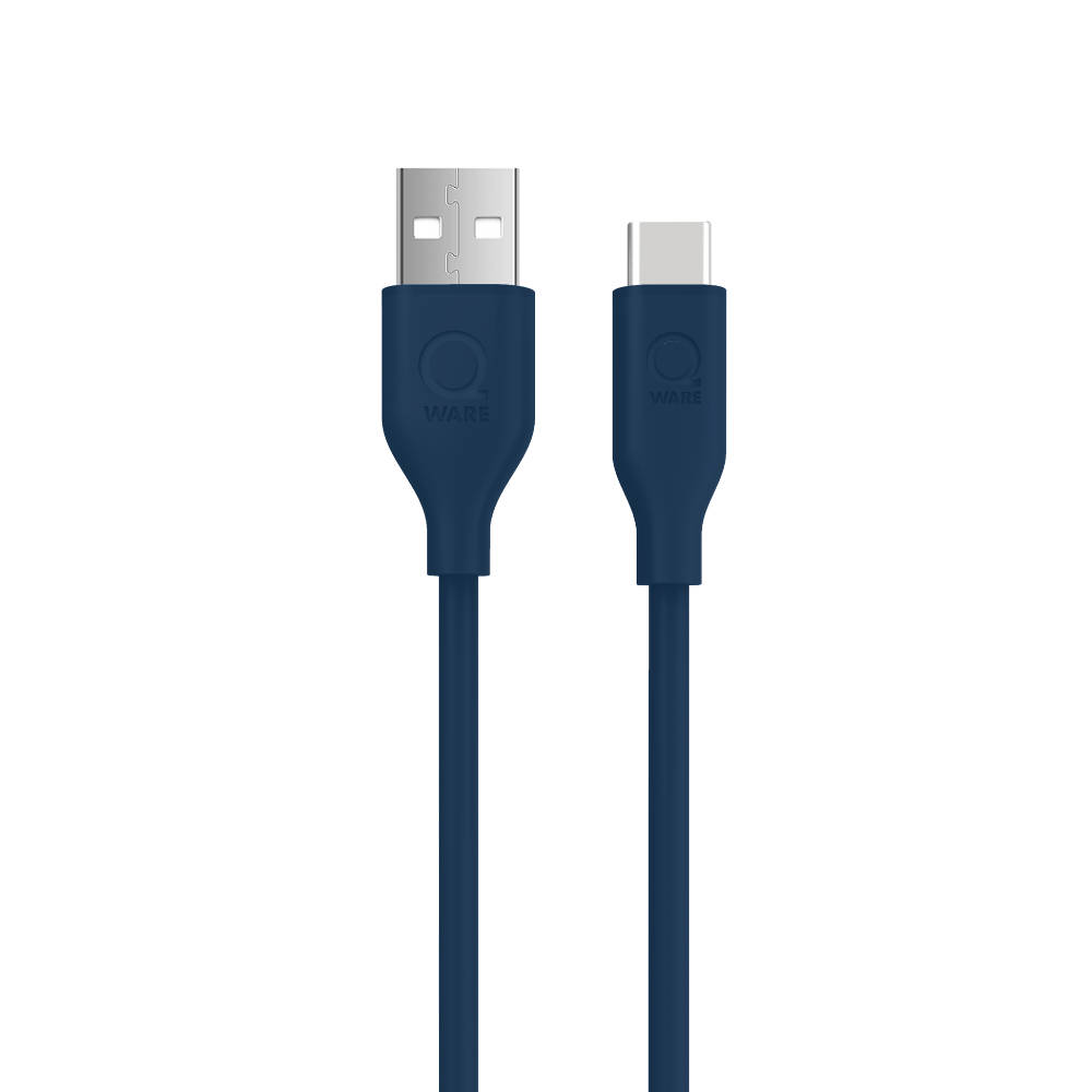Qware USB-A naar USB-C kabel - blauw