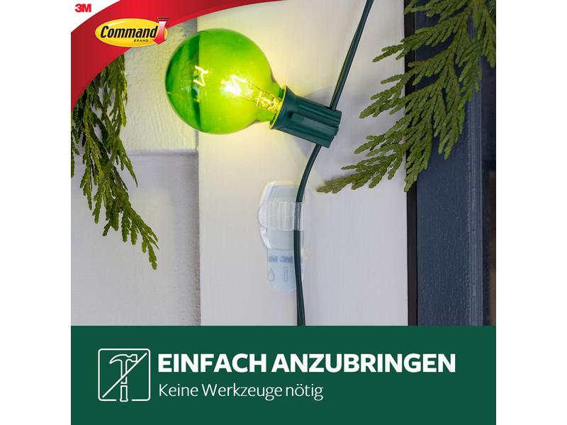 Command Haken Command Outdoor Transparent, 8 Haken Klebehaken