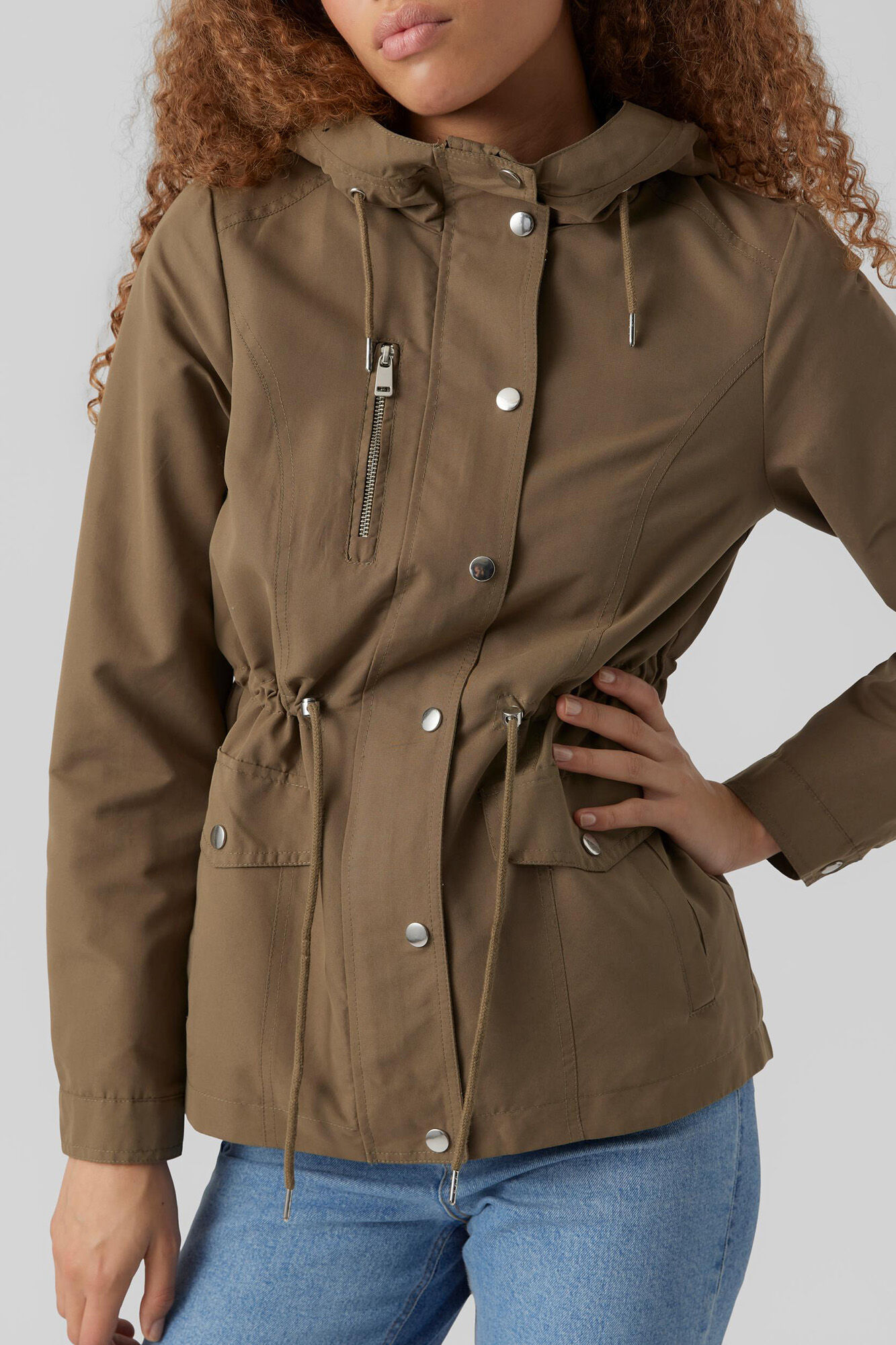 Parka com capuz - Verde