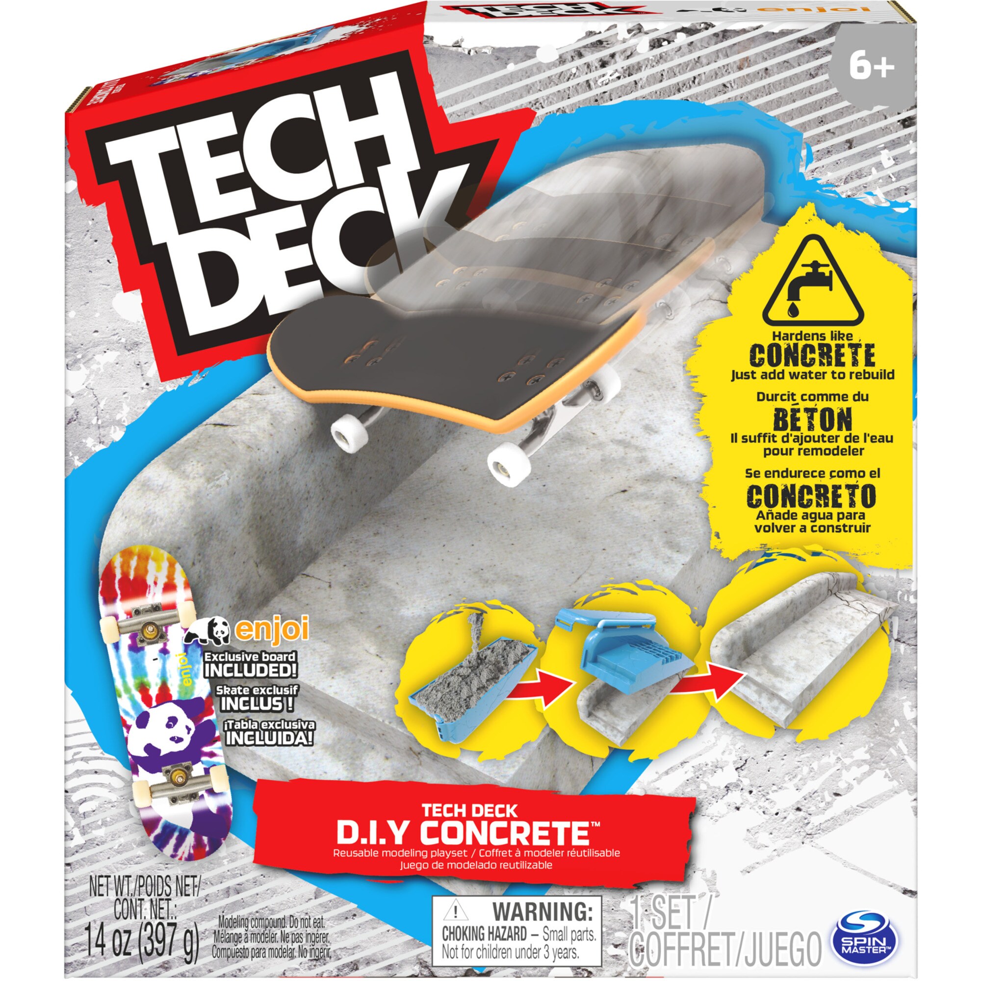 Spin Master Spielfahrzeug Tech Deck - Concrete Fingerboard-Rampe zum Selberbauen