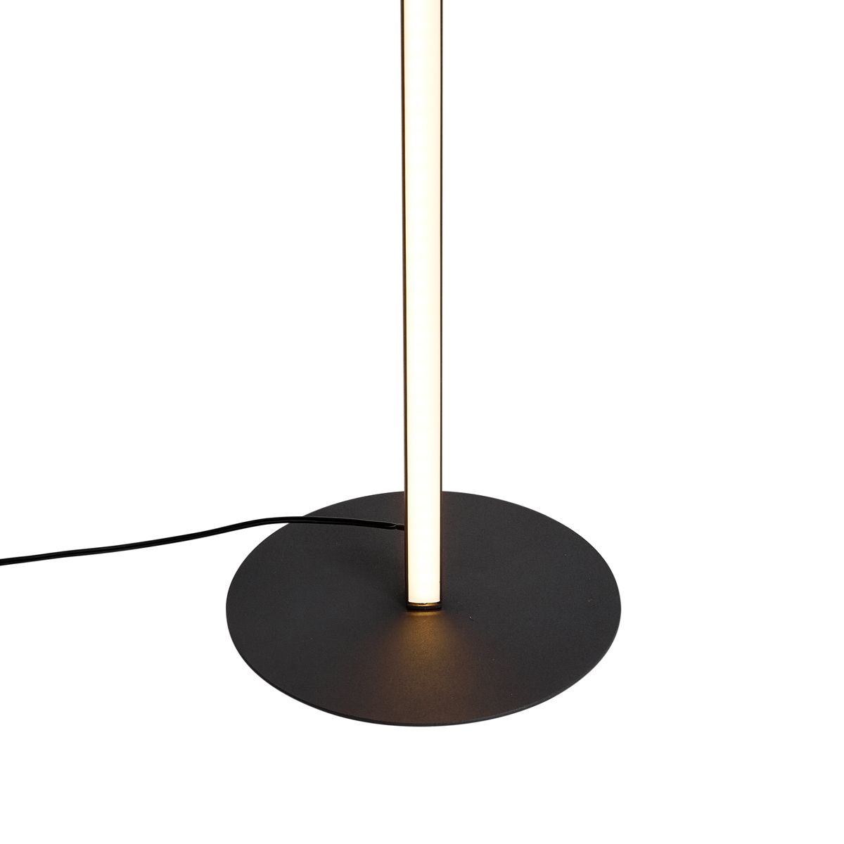 Design vloerlamp zwart met leeslamp incl. LED met touch dimmer - Throttle