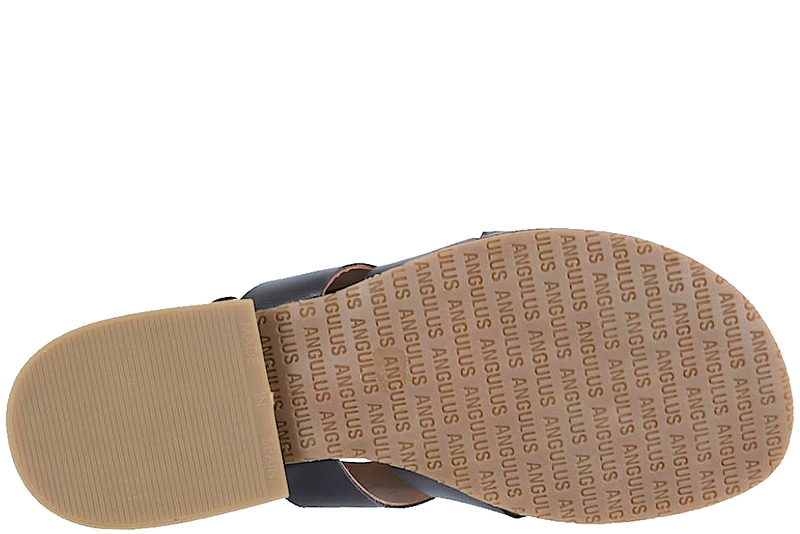 ANGULUS SANDAL I MØRKEBRUNT GLAT SKIND