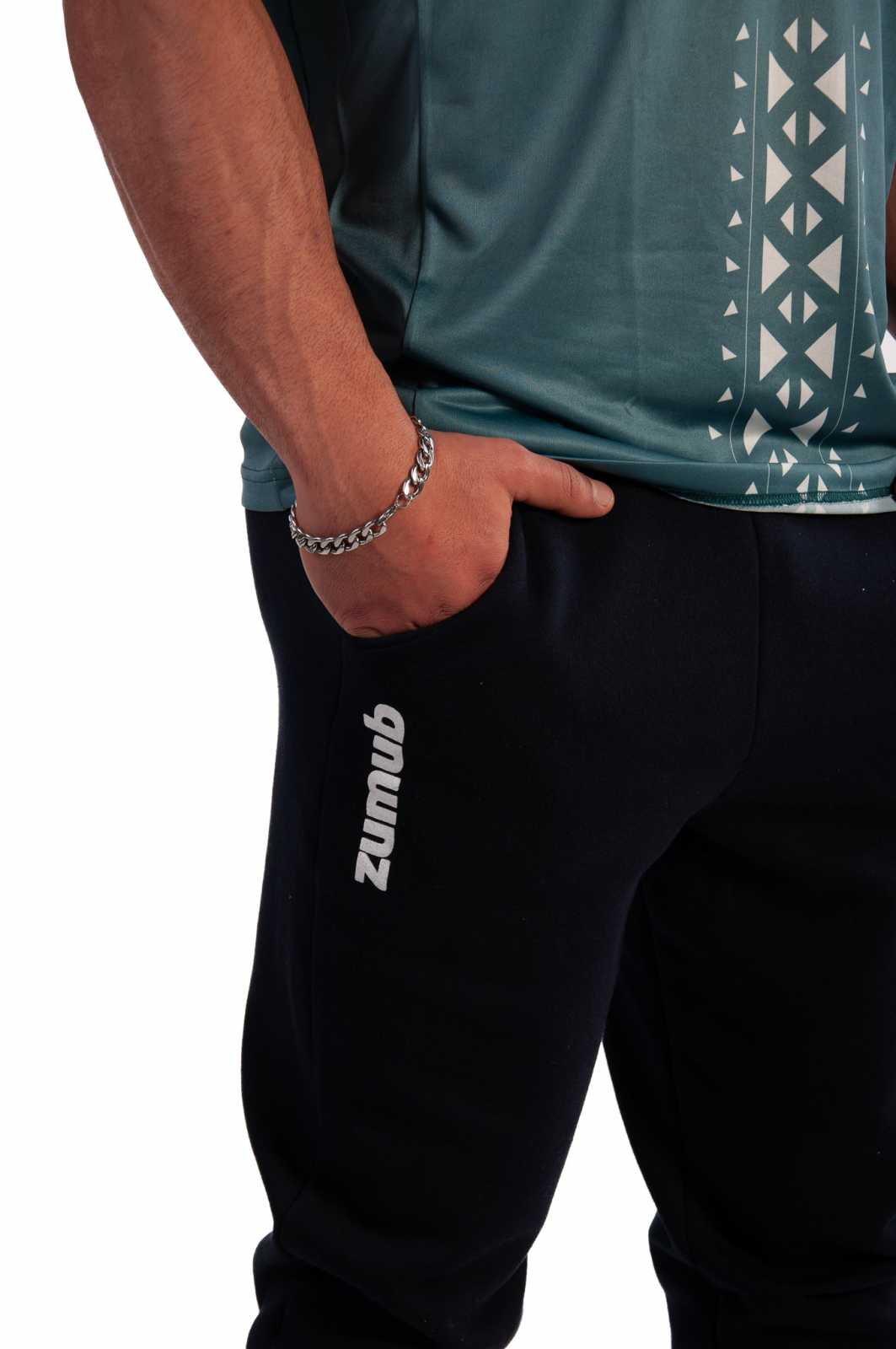 Calça de moletom Zumub na cor cinza
