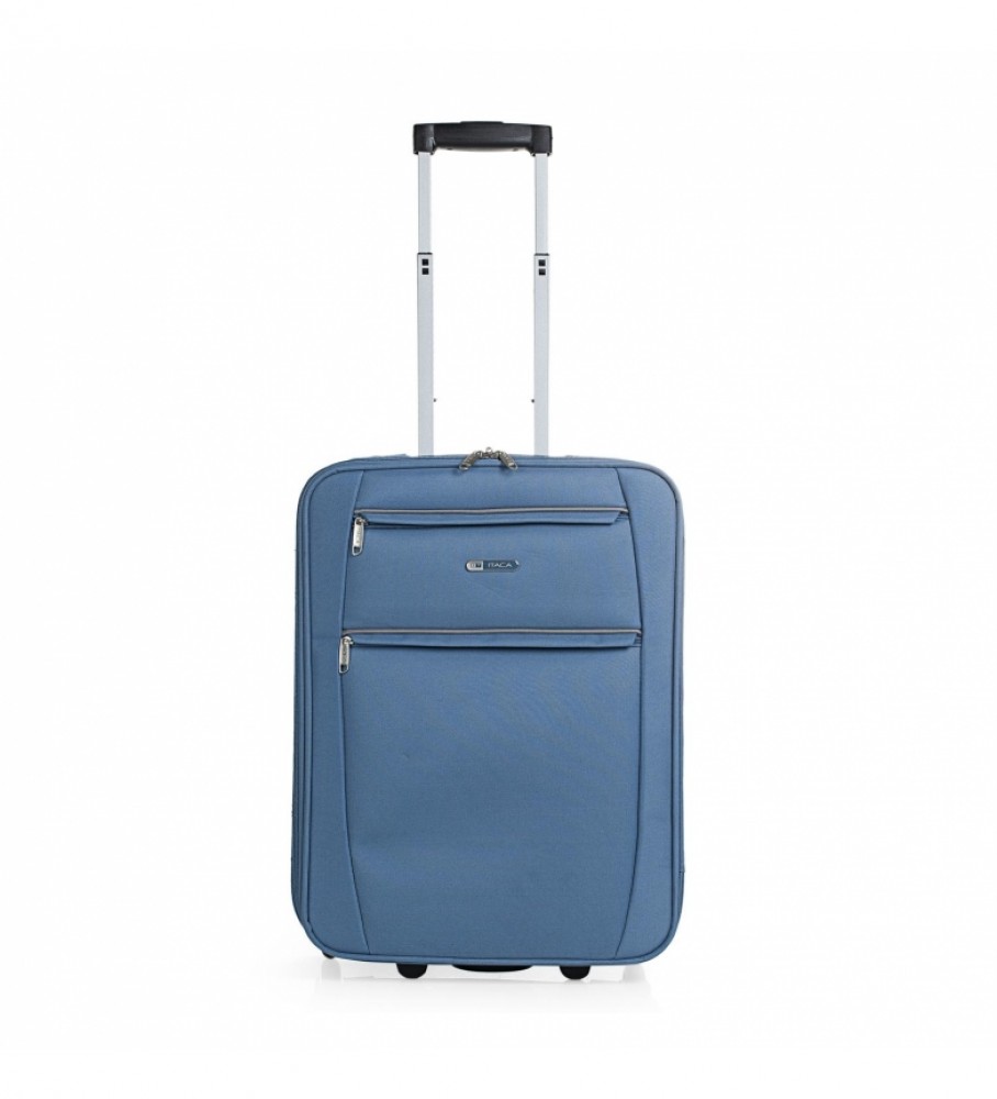 Mala de cabine ITACA com 2 rodas T71950 Azul Jeans - 55 x 39 x 18 cm -