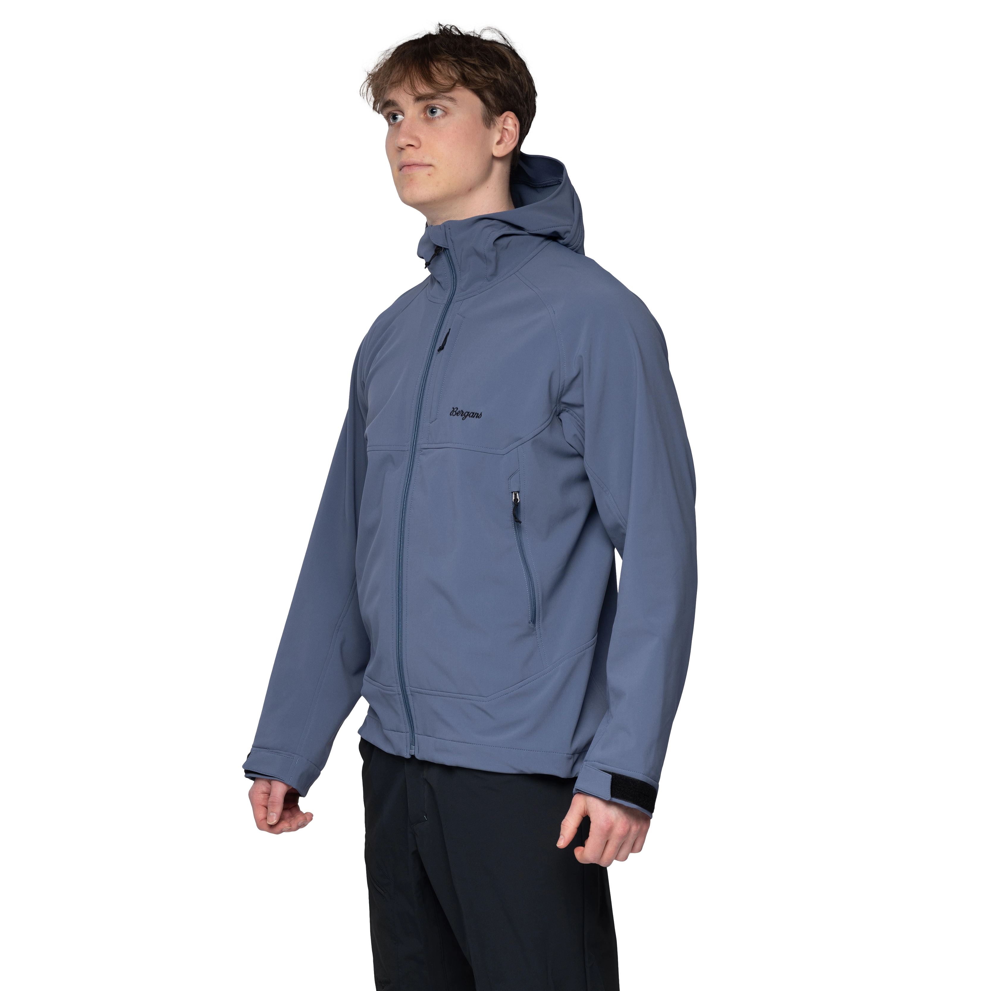Vaagaa Softshell Jacket Hood Men Granite Blue