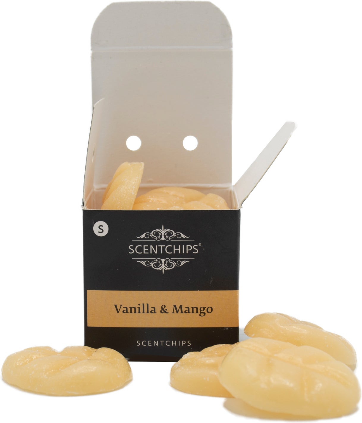 ScentChips geurwax Vanilla & Mango oranje 8 stuks