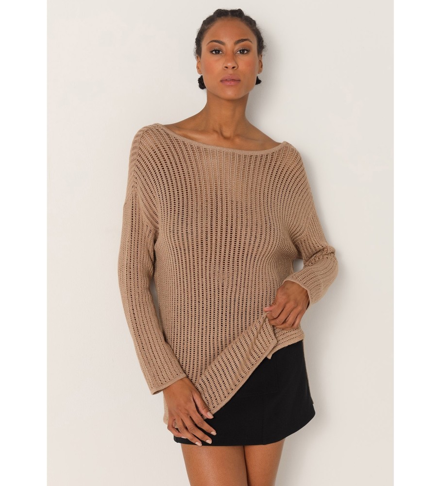 Victorio & Lucchino, camisa de malha marrom V&L