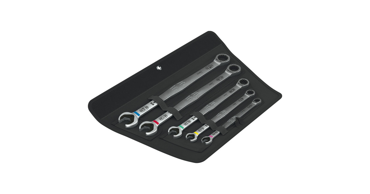 Wera6007 Joker 5 set 1 Steek-ringratelsleutelset, 5‑delig moersleutel