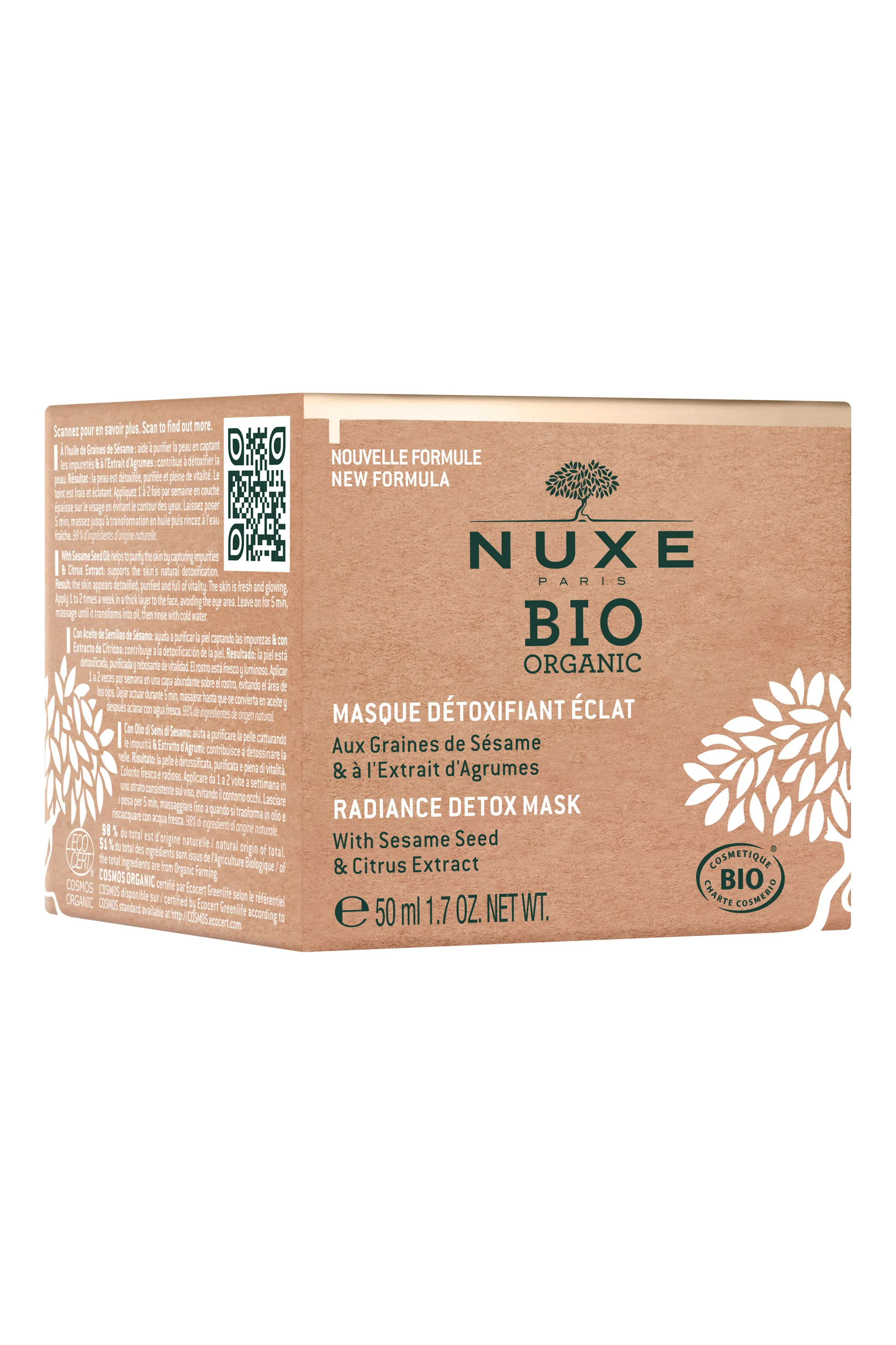 Nuxe Masque détoxifiant éclat Nuxe Bio-50 ml