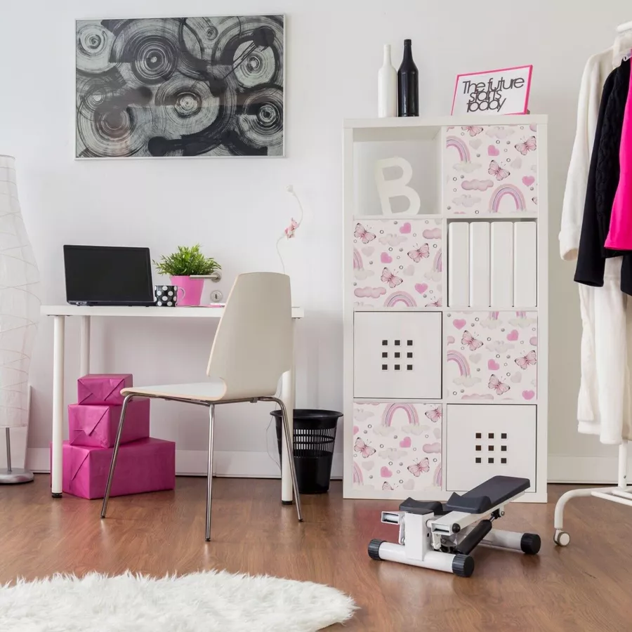 Nikima Klebefolie KF-19 selbstklebende Folie – Regenbogen rosa  Klebefolie bunt